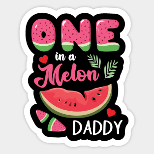 Hearts Watermelon Cream One In A Melon Daddy Dad Papa Father Sticker